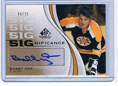 2010/11 Sp Game Used Bobby Orr Autograph Sp
