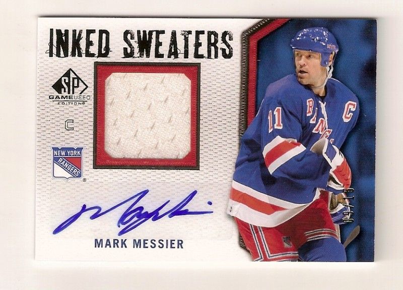 10/11 SP GAME USED MARK MESSIER AUTO INKED SWEATERS 
