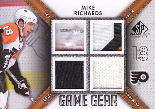 10/11 SP Game Used MIKE RICHARDS Tag/FightStrap/Patch/Jsy #/3
