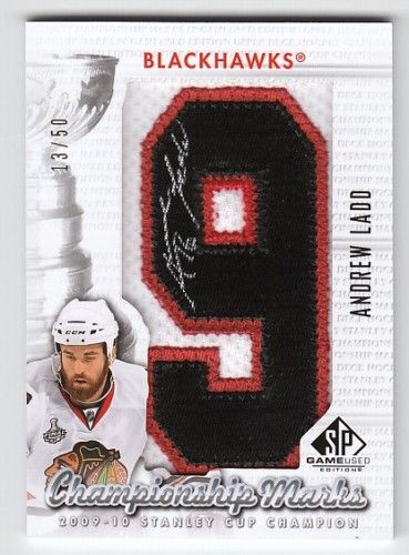 2010/11 UD Sp Game Used Championship Marks Andrew Ladd