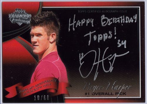 2010 Bowman Sterling Bryce Harper 60th Autograph