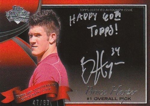 2010 Bowman Sterling Bryce Harper 60th Autograph Happy 60th