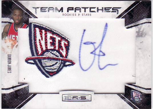 2010/11 Panini Rookies and Stars Team Patches Autograph Damon James RC Card