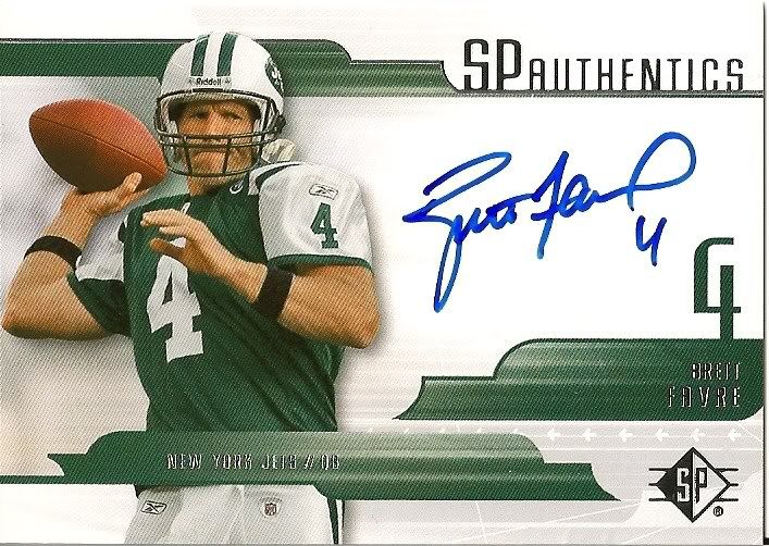 Brett Favre Jets Autograph