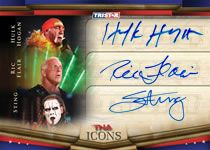 2010 TNA Icons Hulk Hogan Ric Flair Sting Triple Auto