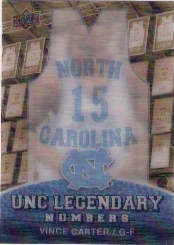 2010 Upper Deck North Carolina Vince Carter Legendary Numbers