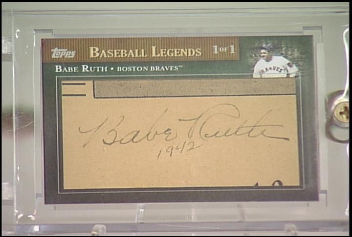 2010 Topps Update Babe Ruth Cut Signature Autograph /1
