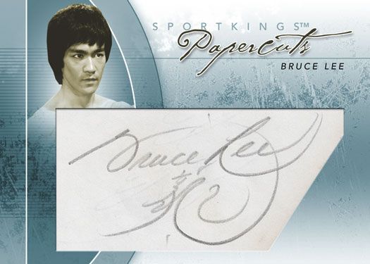 2010 SportKings Gum Bruce Lee Papercuts Cut Autograph Card