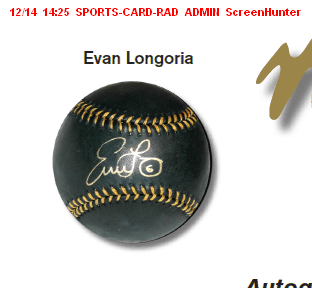 2010 Just Minors Black Baseball Evan Longoria Autograph