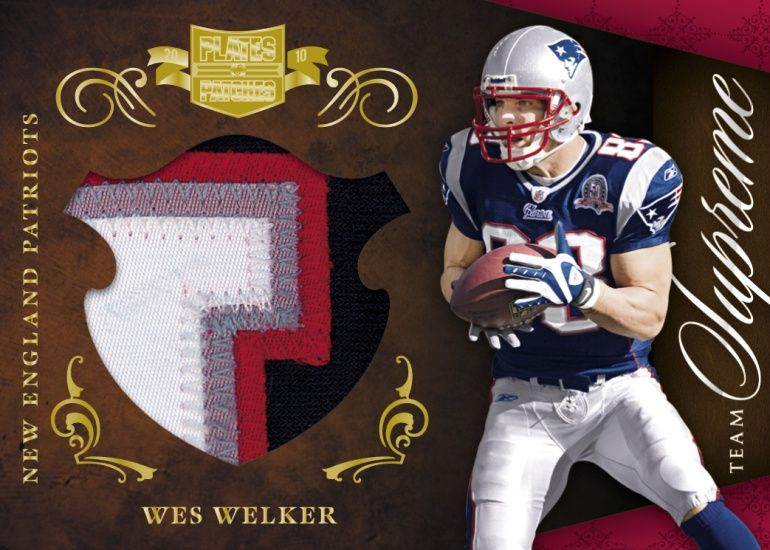 2010 Plates & Patches Wes Welker Team Supreme 