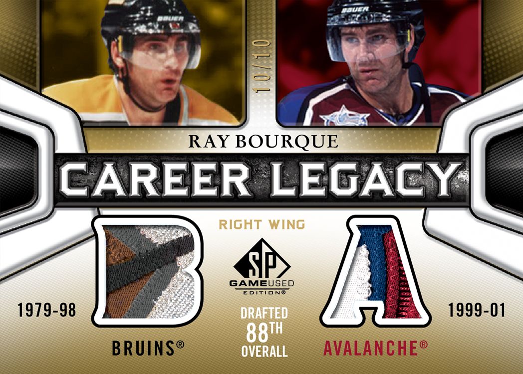 2010/11 UD Sp Game Used Ray Bourque Career Legacy Patch