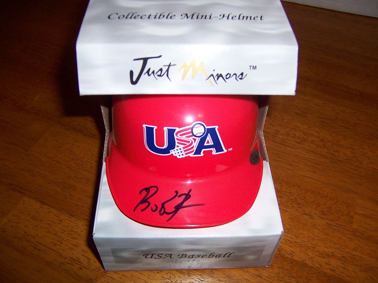 2009 Just Minors USA Billy Butler Mini Helmet Autograph