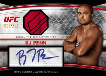 2010 Topps UFC Knockout BJ Penn Relic Autograph Card