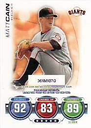 2010 Topps Attax Matt Cain