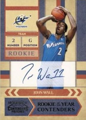 2010/11 Panini ROY Contenders Patches John Wall Autograph Card