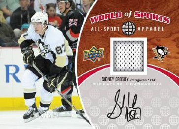 2010 World of Sports Sidney Crosby All Sport Apparel Auto Jersey
