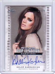 2011 Leaf Pop Century Khloe Kardashian Autograph