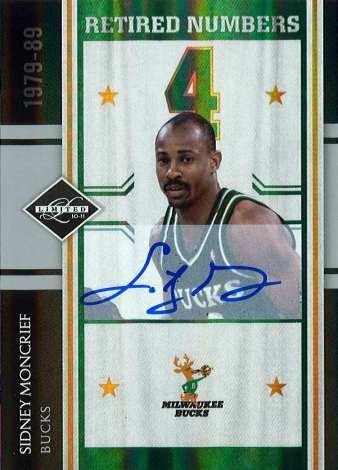 2010/11 Panini Limited Retired Numbers Sidney Moncrief Autograph
