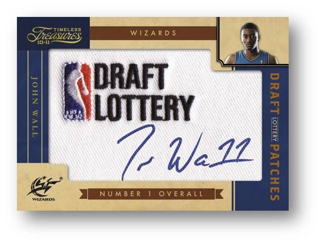 2010/11 Panini Timeless Treasures John Wall NBA Draft Lottery Autograph Patch