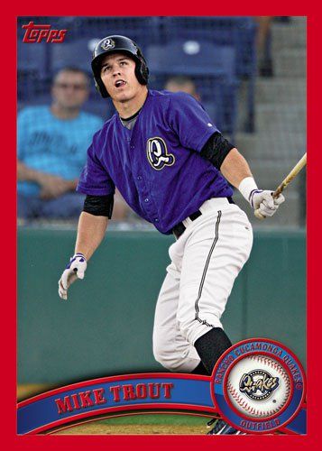 2011 Topps Pro Debut Mike Trout Red Parallel Base Card