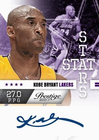 2010/11 Panini Prestige Kobe Bryant Stat Stars Autograph