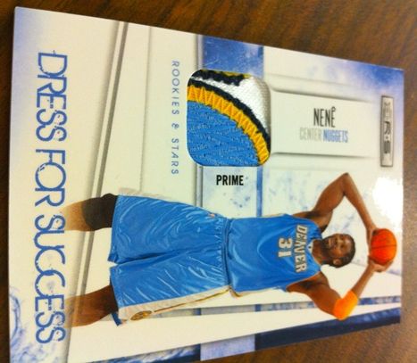 2010/11 Rookies and Stars Nene Dress For Success Prime Jersey Patch Card