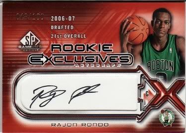 2006/07 Upper Deck Sp Game Used Rajon Rondo Autograph RC Rookie
