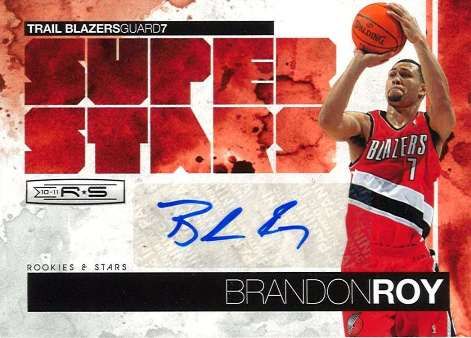2010/11 Panini Rookies and Stars Super Stars Brandon Roy Autograph Card