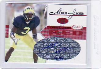 2005 Sage Autographed Marlon Jackson Rookie Auto