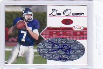 2005 Sage Autographed Dan Orlovsky Rookie Auto