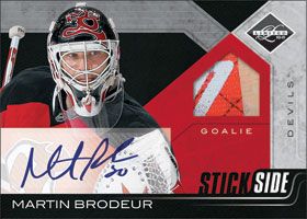 2010/11 Panini Limited Stickside Martin Brodeur Auto Jersey