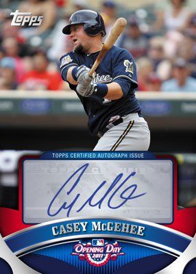 2011 Topps Opening Day Casey McGehee Autograph