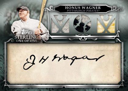 2010 Topps Sterling Honus Wagner Triple Relic Cut Autograph