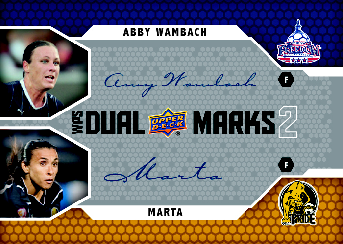 2011 Upper Deck Dual Marks WPS Abby Wambach/Marta