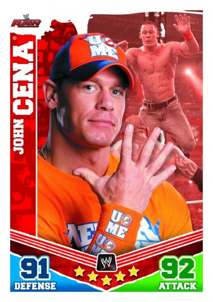 Wwe Raw John Cena 2010. 2010 Topps Attax Mayhem John