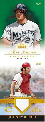 2012 Topps Tribute Mike Stanton Base Card Green Parallel