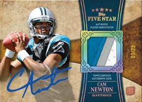 2011 Topps Five Star Cam Newton Patch Autograph RC