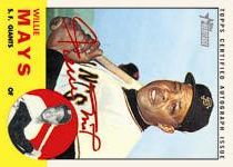 2012 Topps Heritage Willie Mays Real One Red Ink Autograph