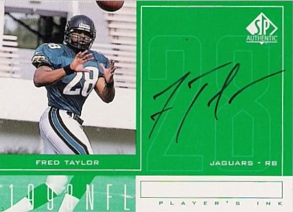 1998 Upper Deck SP Authentic Fred Taylor Autograph Players Ink Card