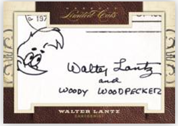 2011 Donruss Limited Cuts Walter Lantz Cut Autograph Card