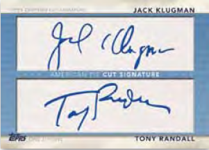 2011 Topps American Pie Jack Klugman - Tony Randall Cut Autograph Card
