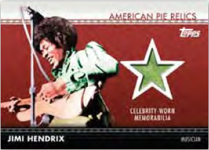 2011 Topps American Pie Jimi Hendrix Relic Card