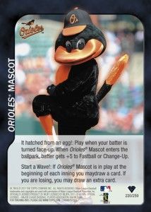 2011 Topps Attax Baseball Baltimore Orioles Mascot Card