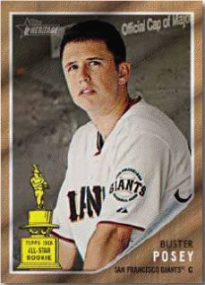 2011 Topps Chrome Heritage Buster Posey Card #C126