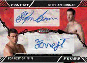 2011 Topps Finest UFC FF-GB Forrest Griffin - Stephan Bonnar Dual Autograph Feuds Card