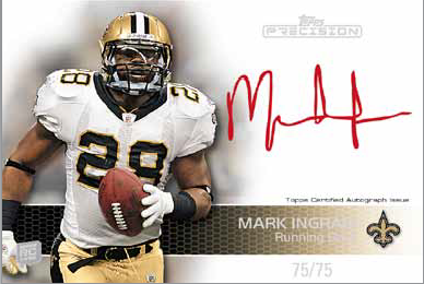 2011 Topps Precision Mark Ingram Red Ink Autograph Card