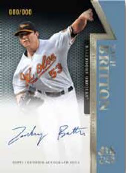 2011 Topps Tier One Zach Britton On The Rise Autograph Card