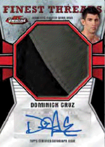 2011 Topps Finest UFC JAR-DC Dominick Cruz Jumbo Autograph Relic Card