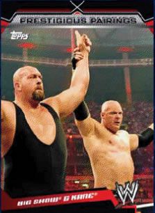 2011 Topps WWE Prestigious Pairings Big Show & Kane Insert Card