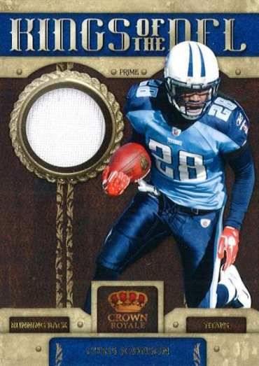 2011 Panini Crown Royale Kings Of the NFL Prime Jersey Chris Johnson Card
